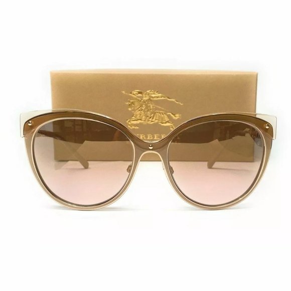 ?NEW Burberry Women\'s Beige Cat Eye Sunglasses!